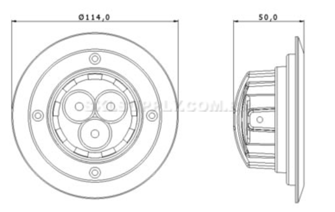 DIMENSOES SPOR LED ILUCTRON